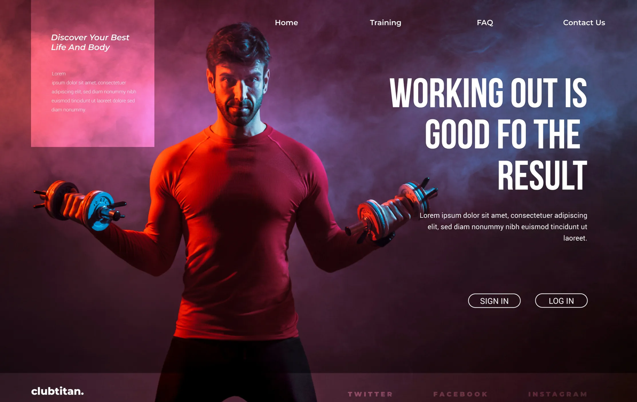 gym and fitness centre website template with class schedule and membership plans